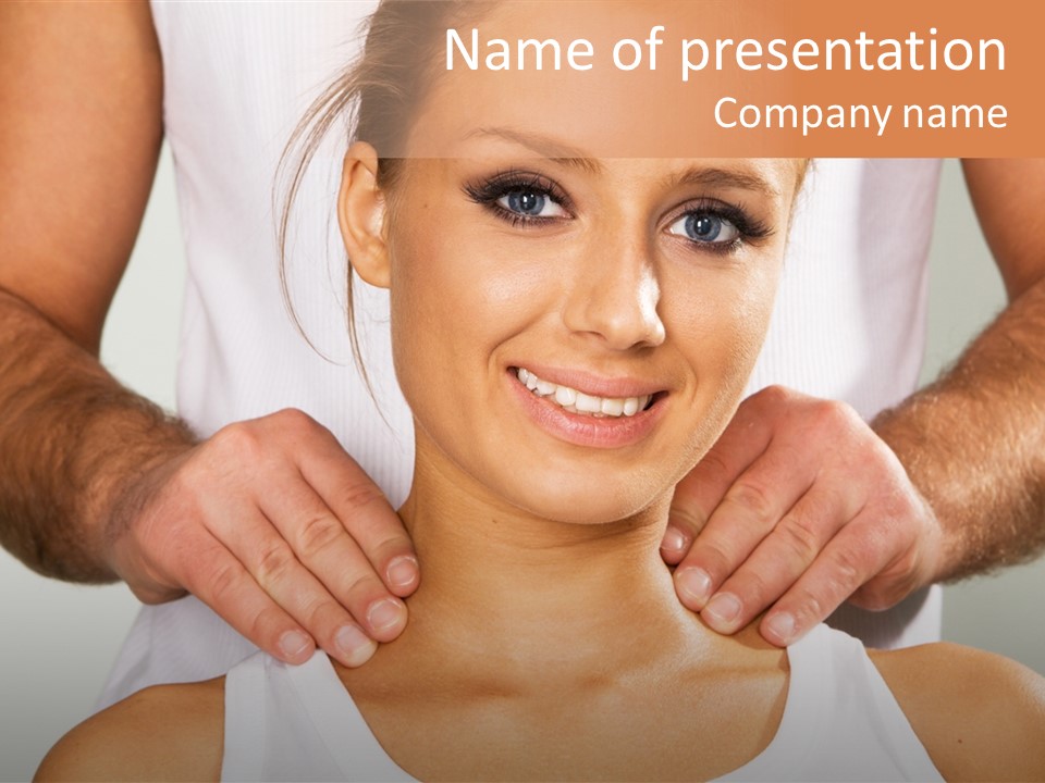 Comfort Back Woman PowerPoint Template