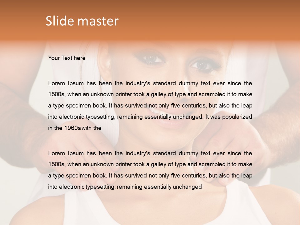 Comfort Back Woman PowerPoint Template