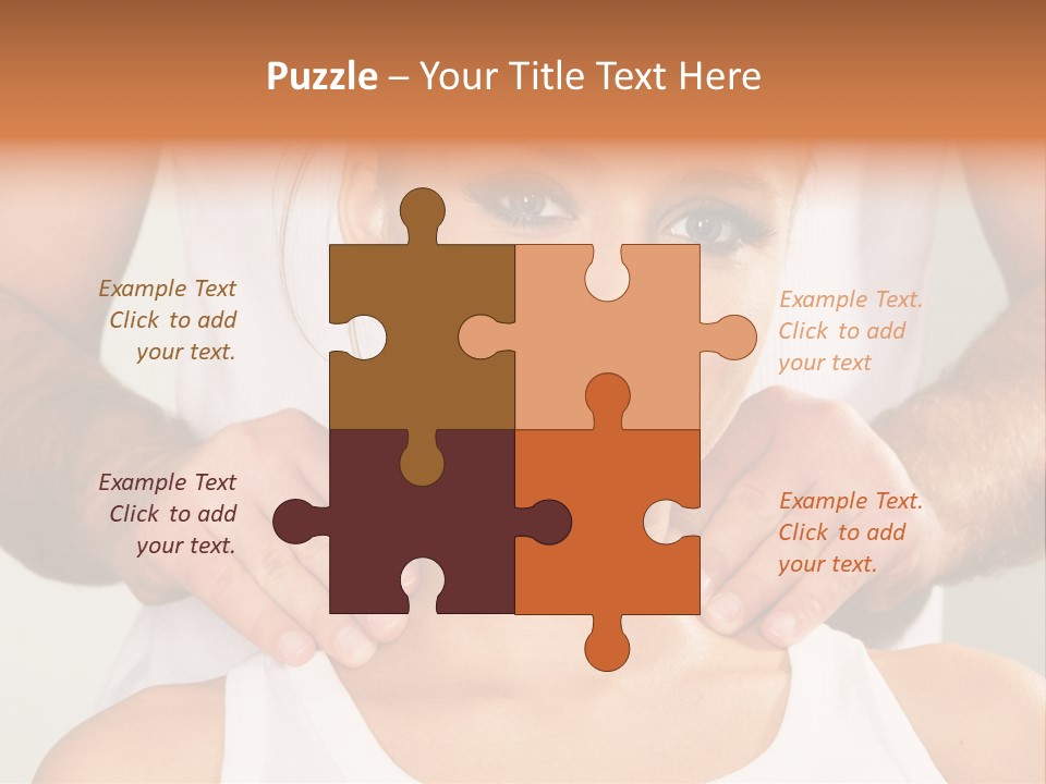 Comfort Back Woman PowerPoint Template