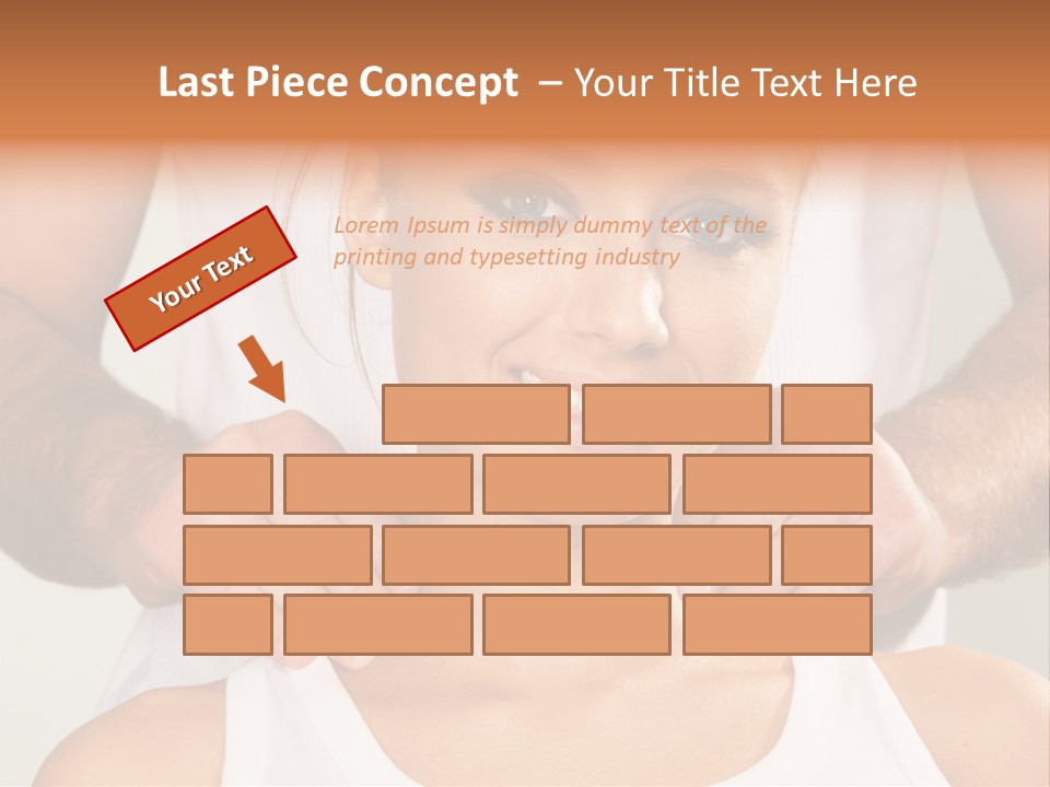 Comfort Back Woman PowerPoint Template