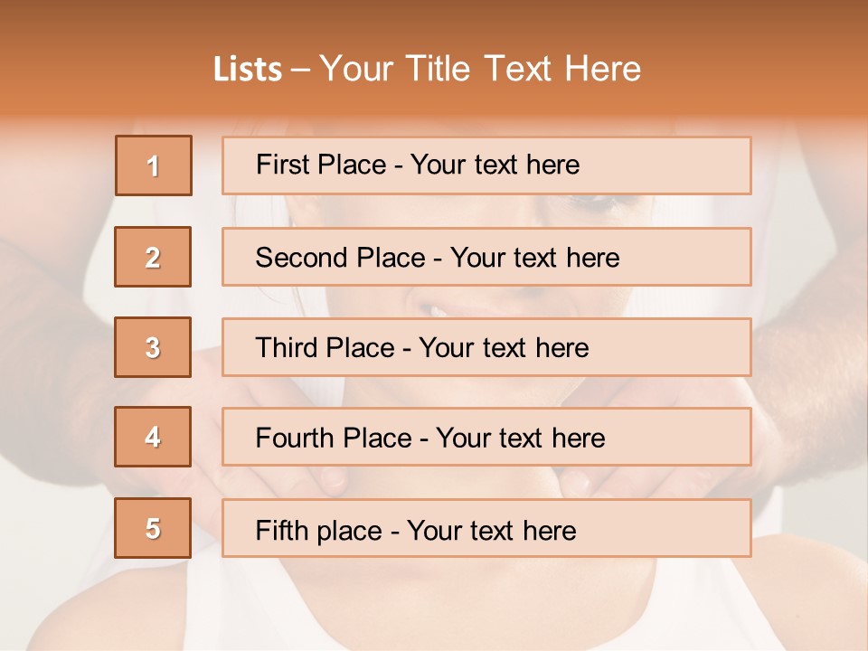 Comfort Back Woman PowerPoint Template