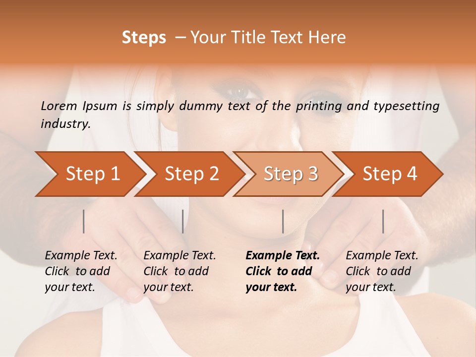 Comfort Back Woman PowerPoint Template