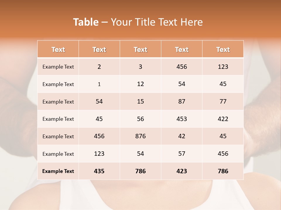 Comfort Back Woman PowerPoint Template
