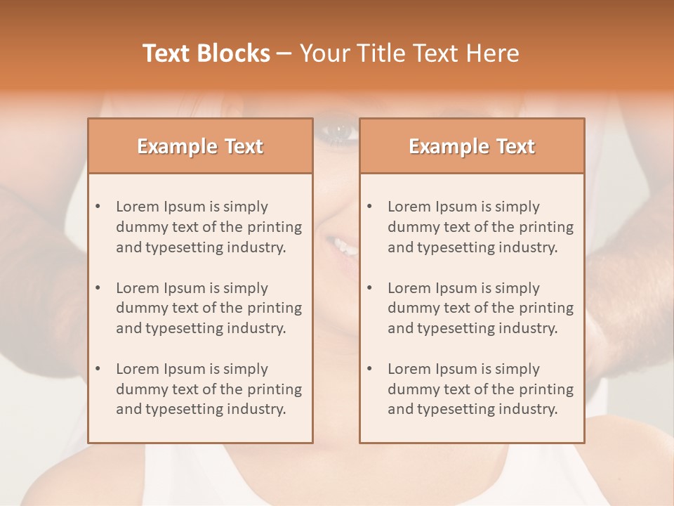Comfort Back Woman PowerPoint Template