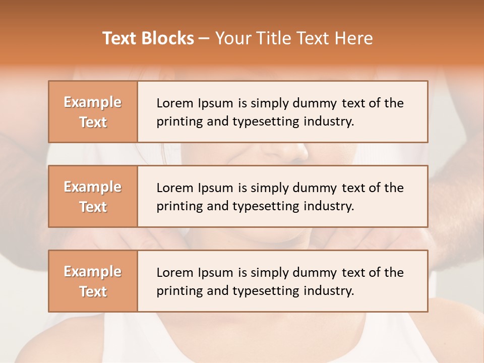 Comfort Back Woman PowerPoint Template