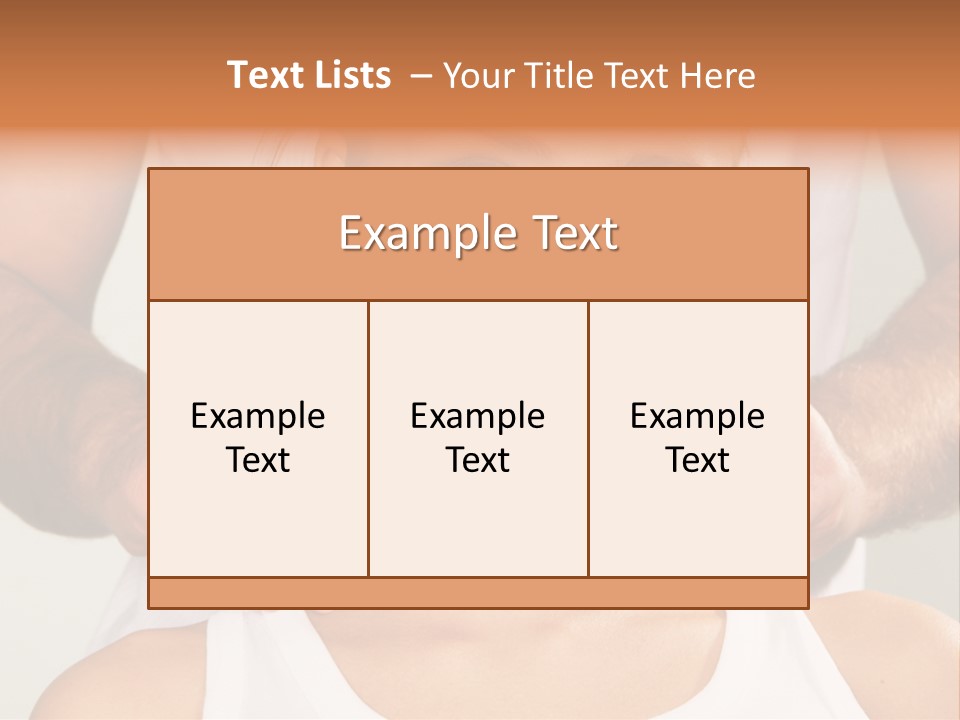 Comfort Back Woman PowerPoint Template