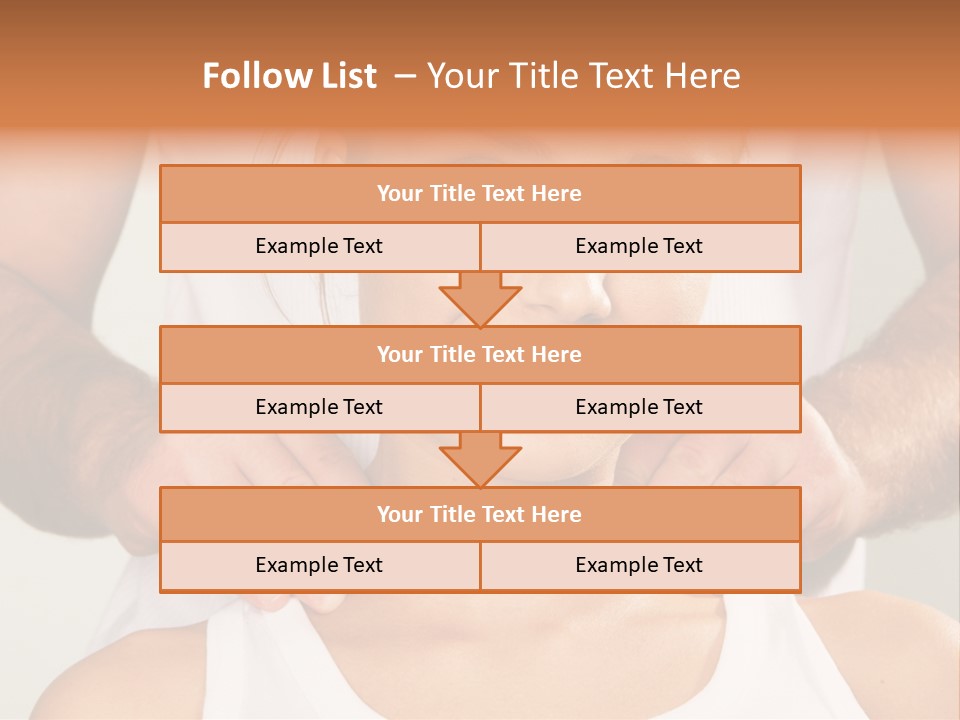 Comfort Back Woman PowerPoint Template