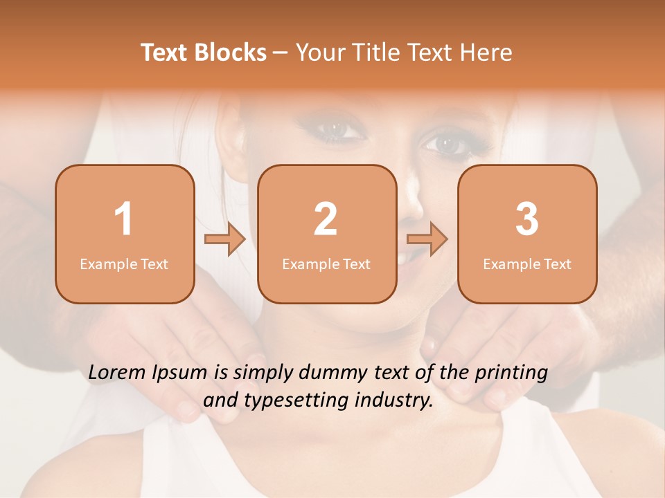 Comfort Back Woman PowerPoint Template