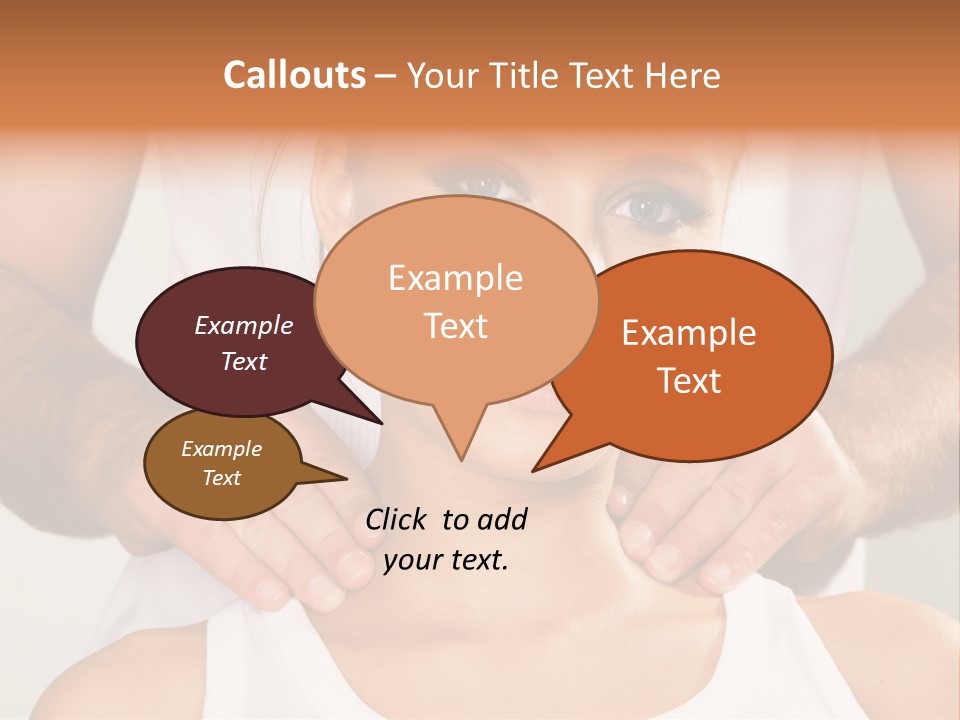 Comfort Back Woman PowerPoint Template