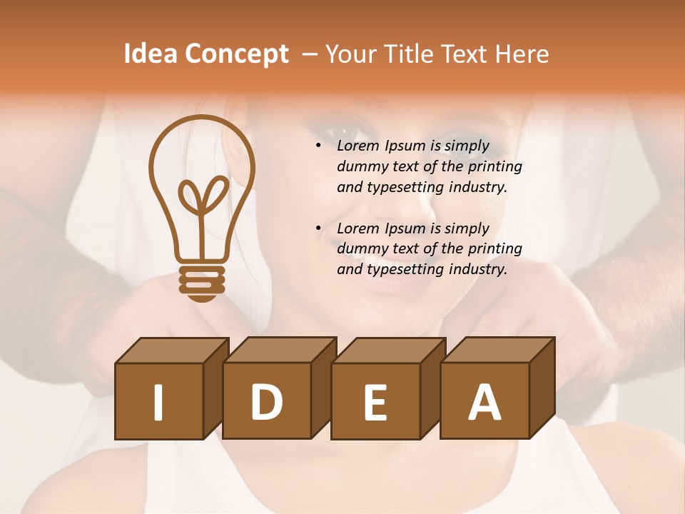 Comfort Back Woman PowerPoint Template