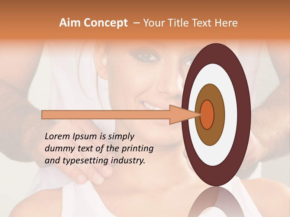 Comfort Back Woman PowerPoint Template