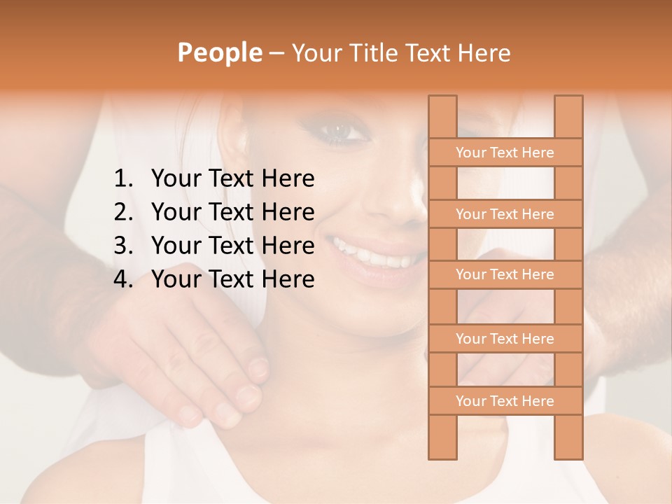 Comfort Back Woman PowerPoint Template