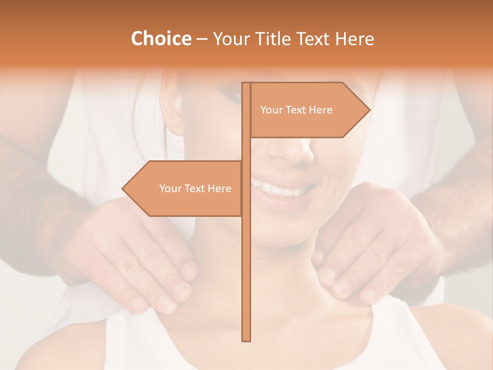 Comfort Back Woman PowerPoint Template