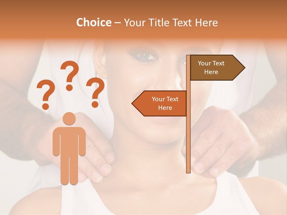 Comfort Back Woman PowerPoint Template