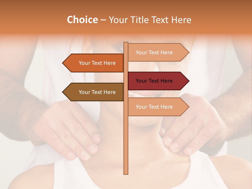 Comfort Back Woman PowerPoint Template