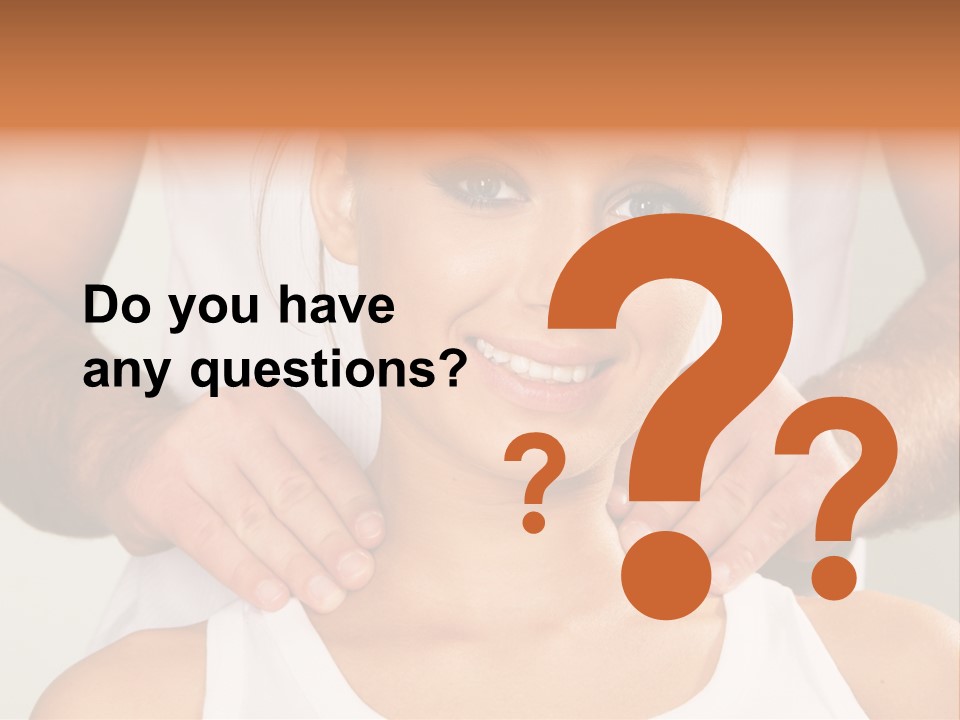 Comfort Back Woman PowerPoint Template