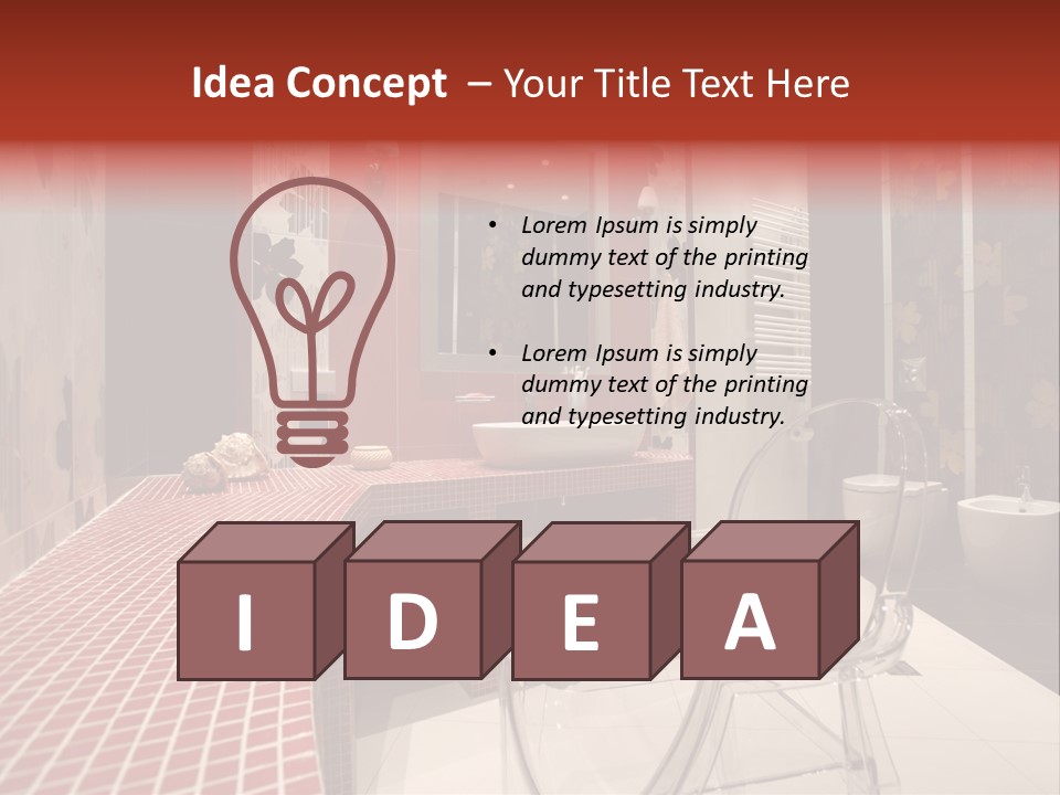 For Bathrooms Ideas PowerPoint Template