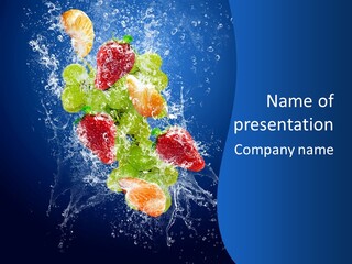 Water Fruit PowerPoint Template