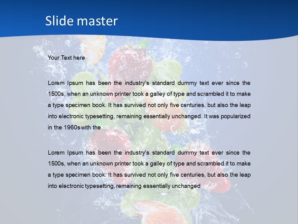 Water Fruit PowerPoint Template