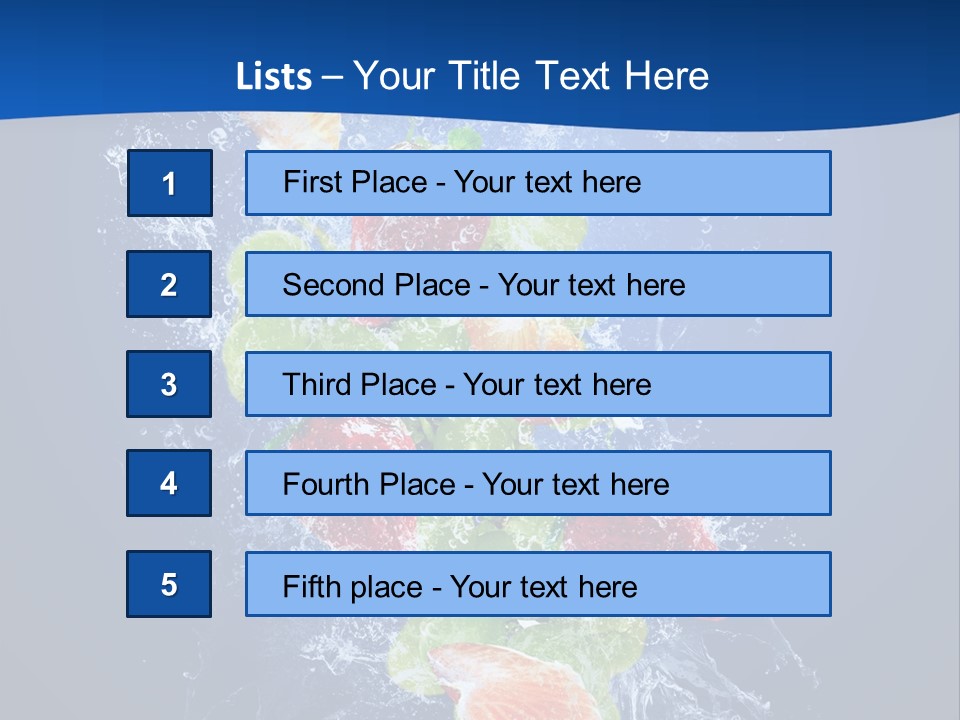 Water Fruit PowerPoint Template