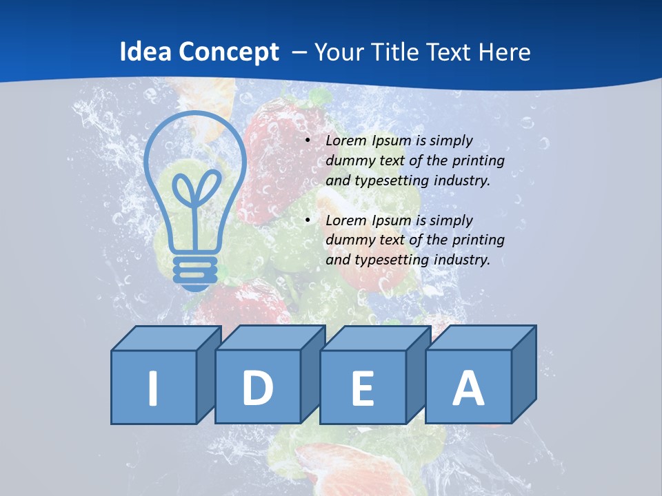 Water Fruit PowerPoint Template