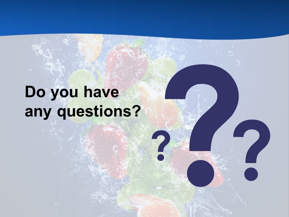 Water Fruit PowerPoint Template