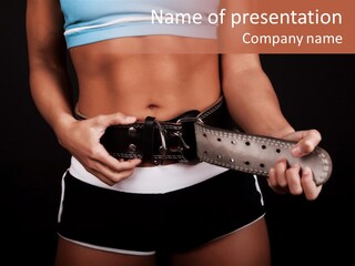 Weight Lifting Belt PowerPoint Template