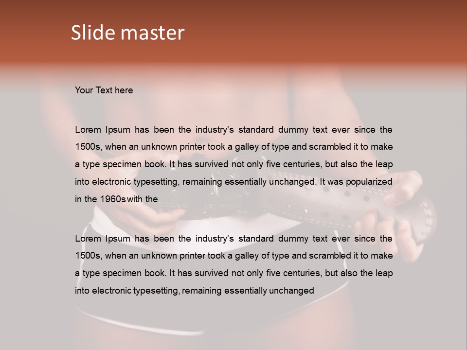 Weight Lifting Belt PowerPoint Template