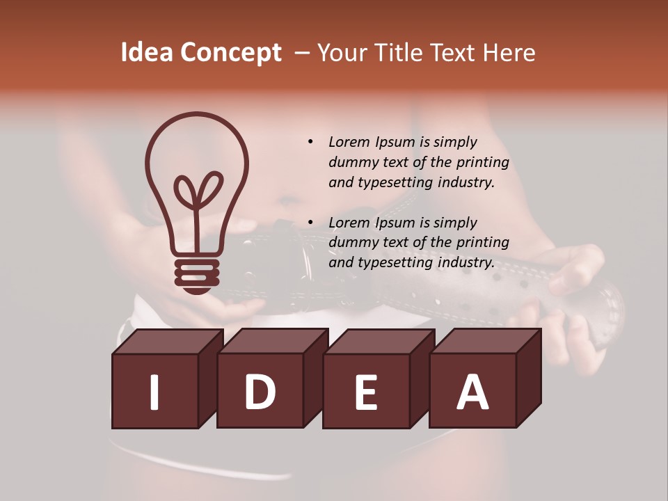 Weight Lifting Belt PowerPoint Template