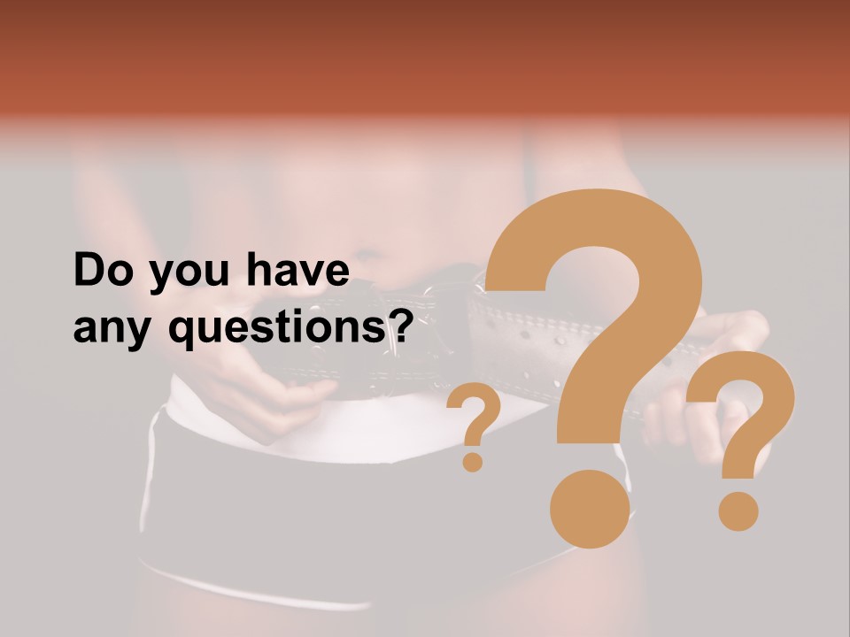 Weight Lifting Belt PowerPoint Template