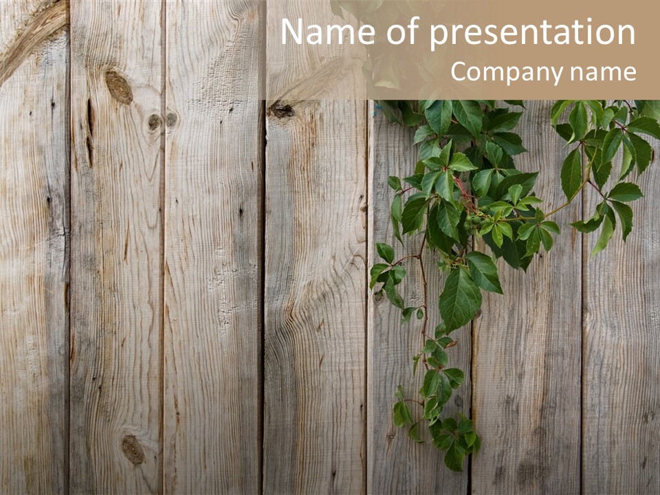 Wood Fence PowerPoint Template