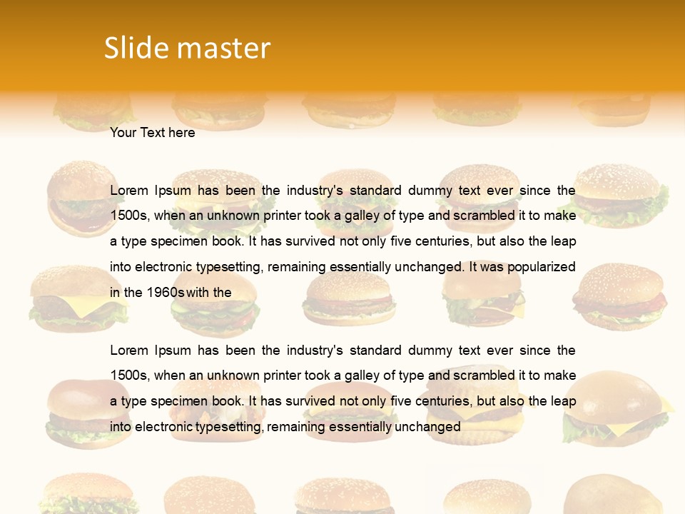 Cheeseburger Background PowerPoint Template