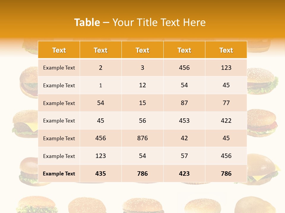 Cheeseburger Background PowerPoint Template