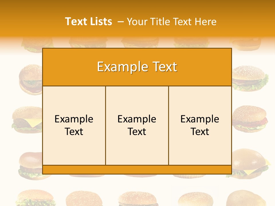 Cheeseburger Background PowerPoint Template