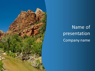 Landscape Rock Geology PowerPoint Template