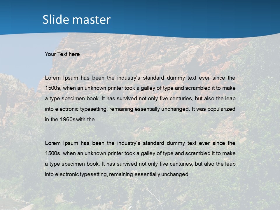 Landscape Rock Geology PowerPoint Template