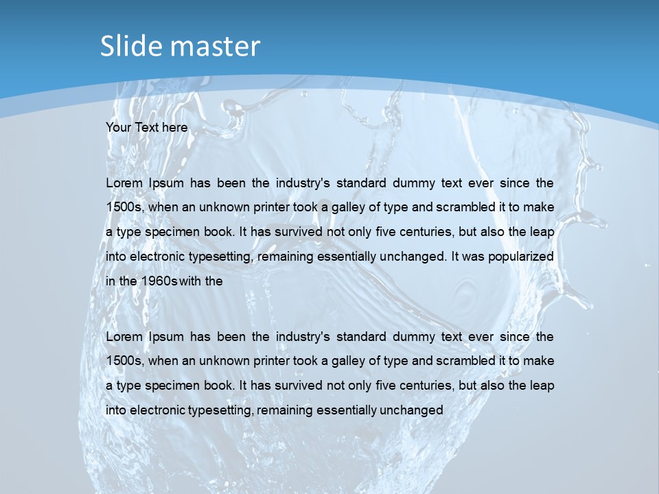 Pattern Wet Isolated PowerPoint Template