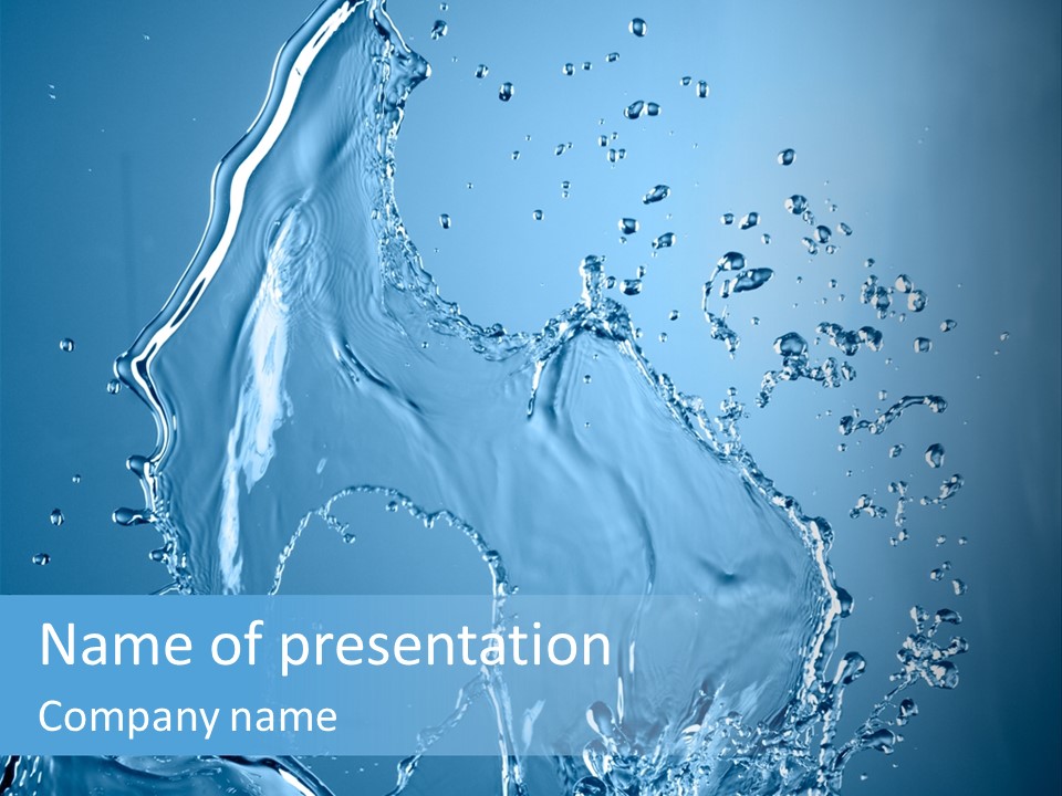 Water Splashes PowerPoint Template