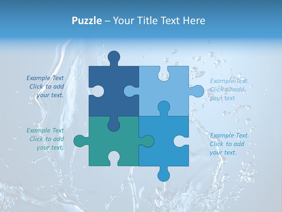 Water Splashes PowerPoint Template