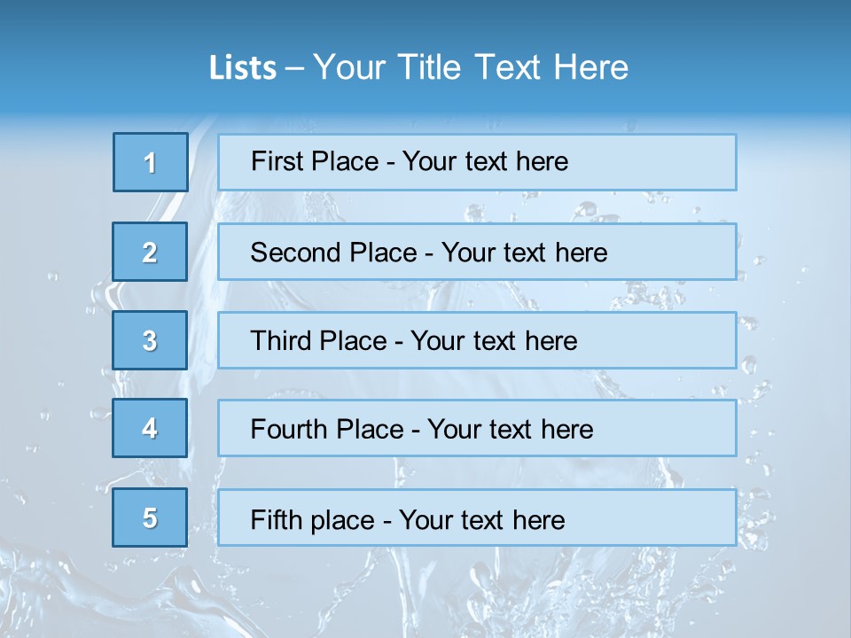 Water Splashes PowerPoint Template