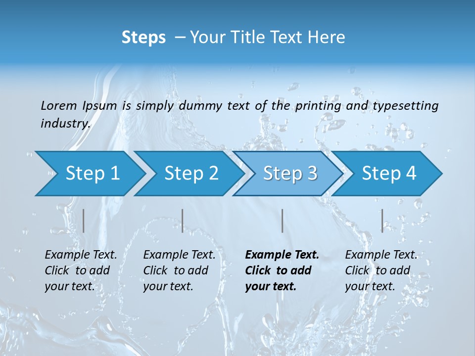Water Splashes PowerPoint Template