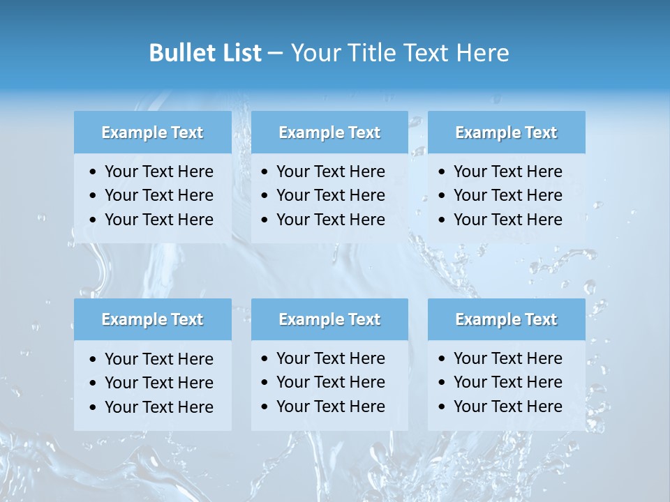 Water Splashes PowerPoint Template