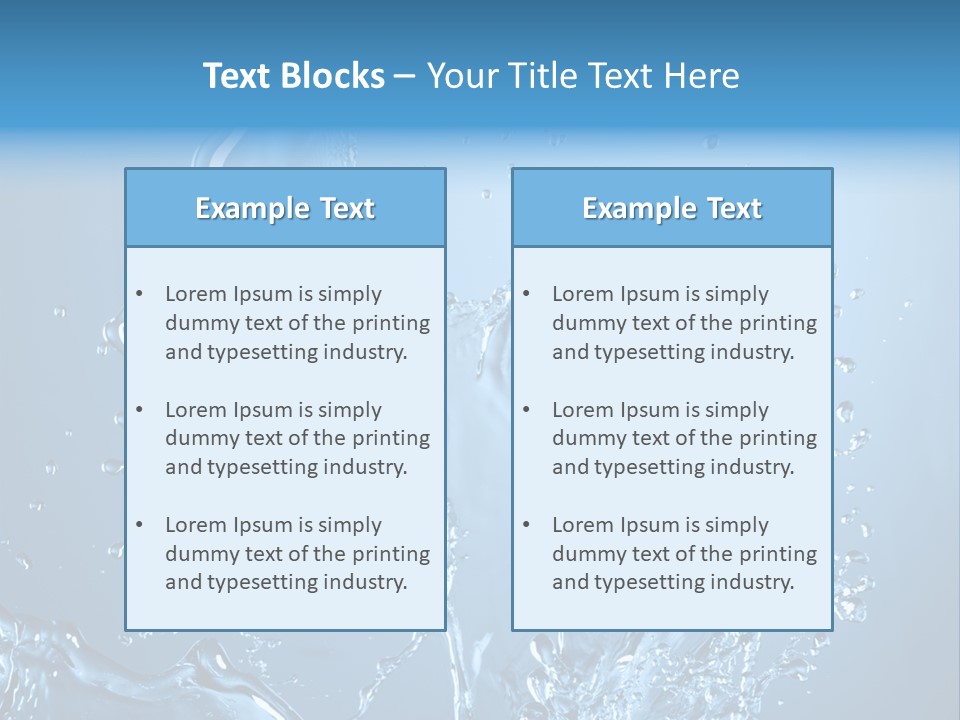 Water Splashes PowerPoint Template