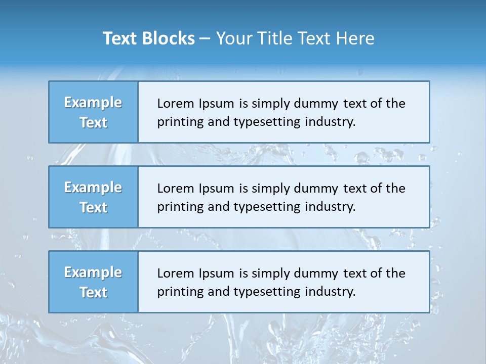 Water Splashes PowerPoint Template