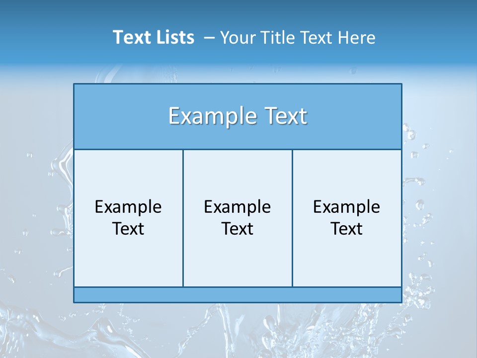 Water Splashes PowerPoint Template