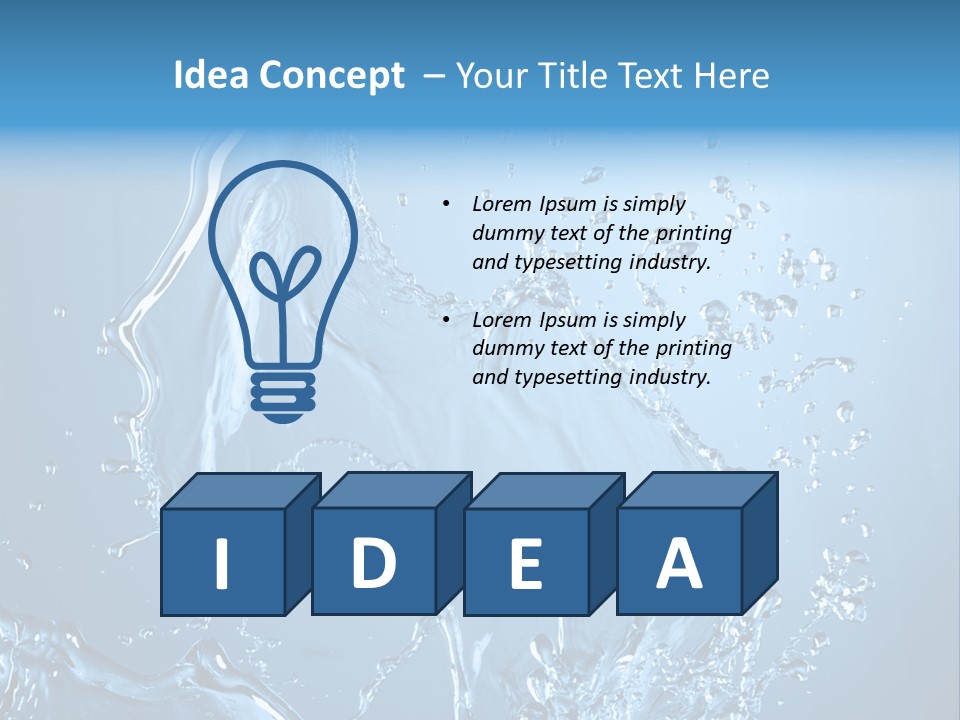 Water Splashes PowerPoint Template