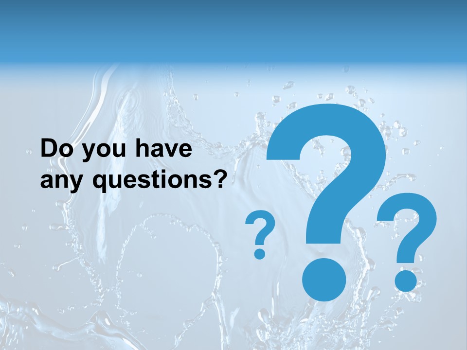 Water Splashes PowerPoint Template