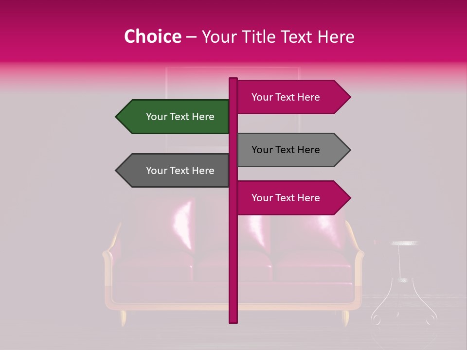 Divan Inside Grunge PowerPoint Template