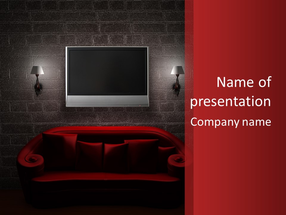 Red Couch PowerPoint Template