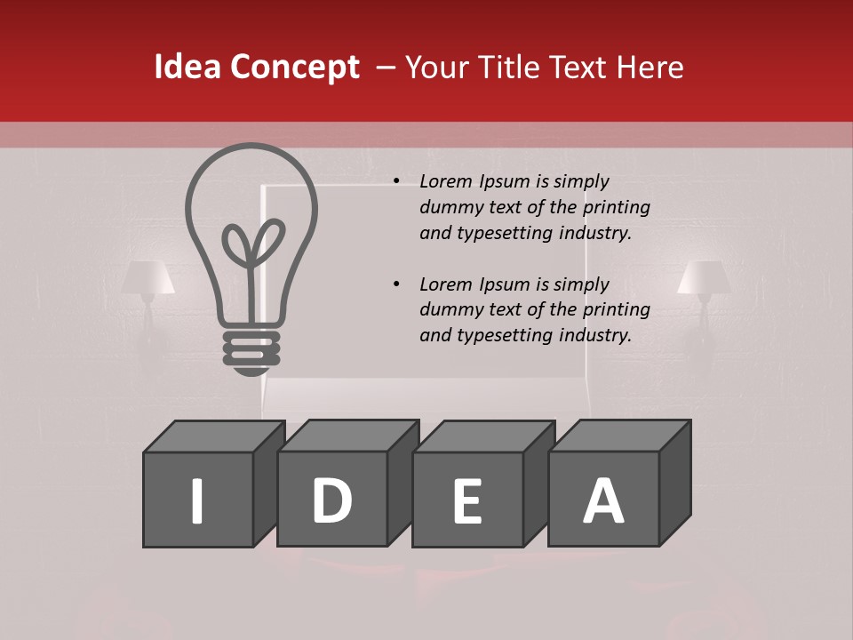Red Couch PowerPoint Template
